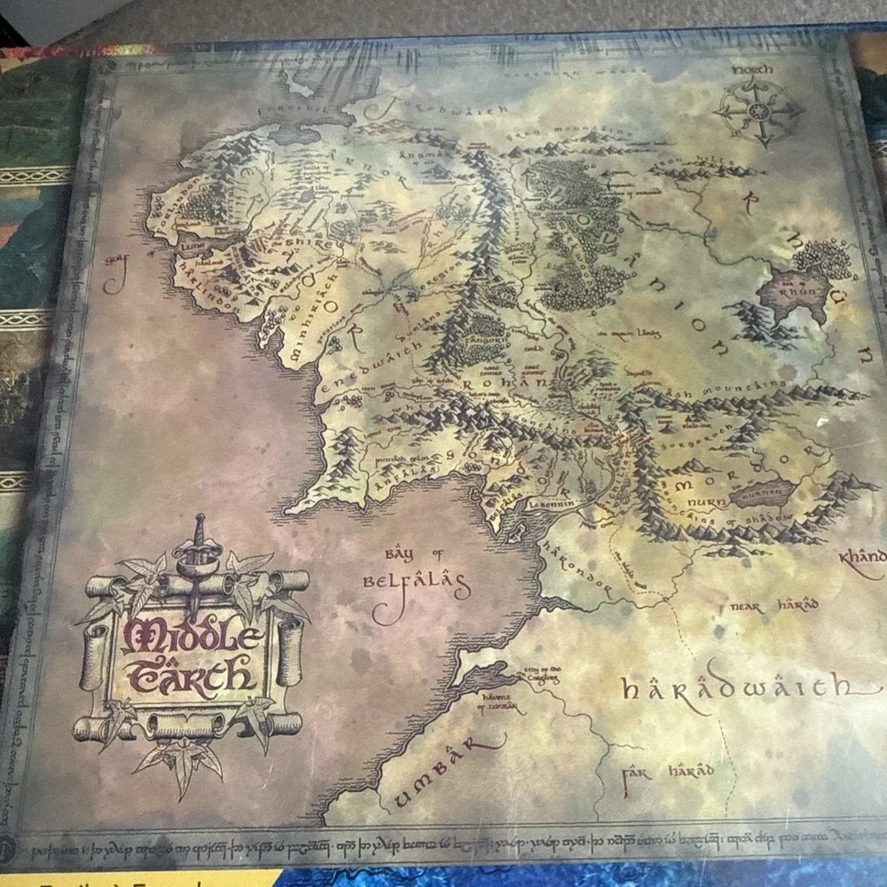 Aquarius Lord of The Rings 1000 Piece Middle Earth Map Jigsaw Puzzle New Sealed